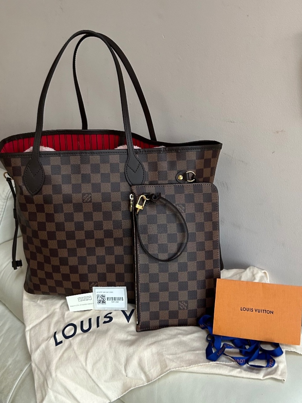 **NEW with TAGS** LOUIS VUITTON Neverfull MM FULL SET🔥